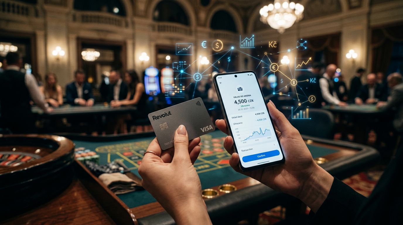 Analýza plateb Revolut v online casinu bankovními experty.